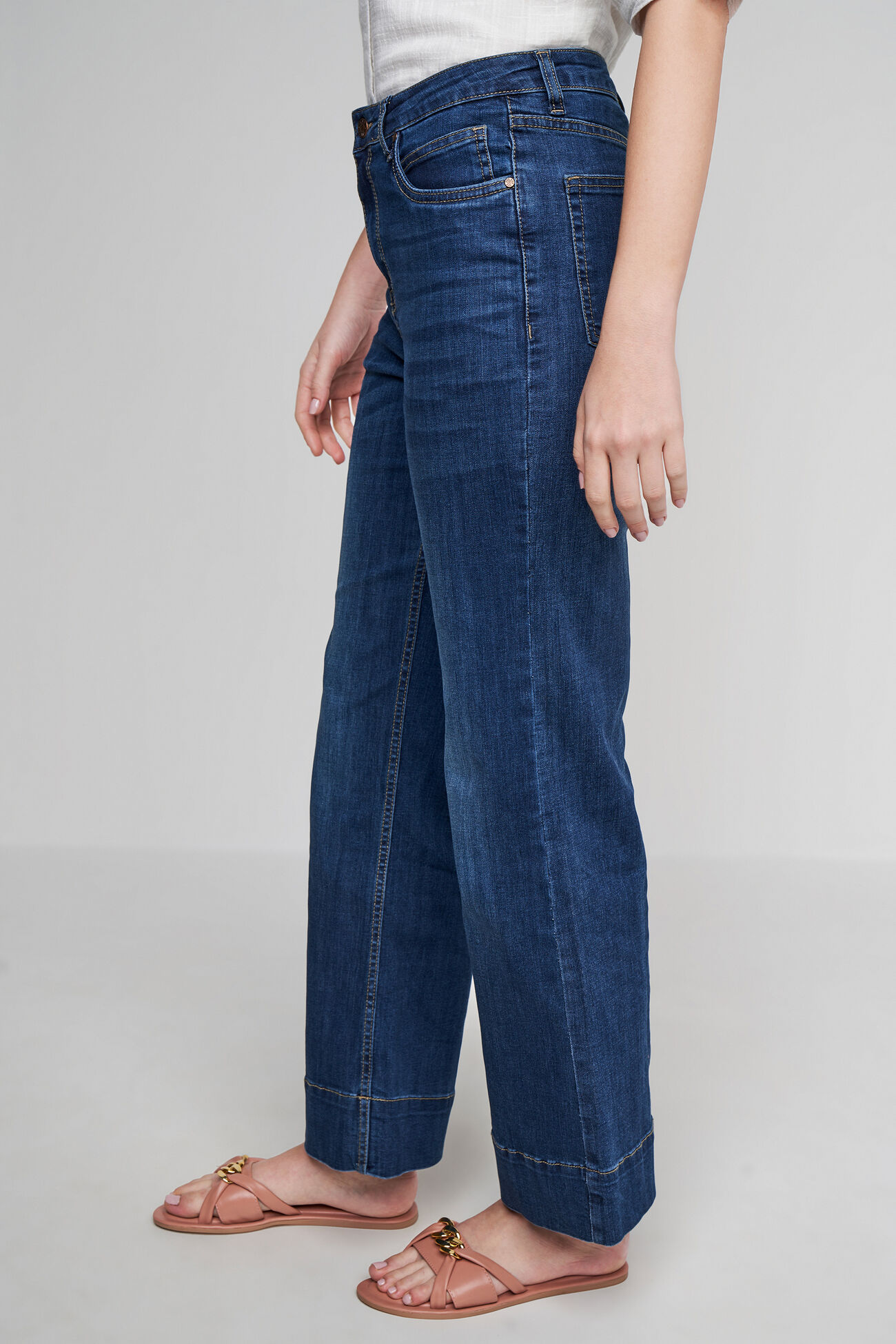 Midnight Blue Solid Flared Bottom, Midnight Blue, image 3